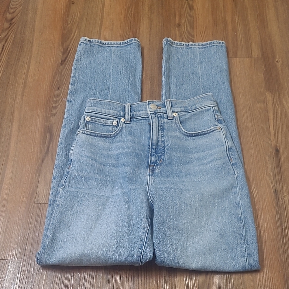 Madewell Light Blue‎ Straight Leg Jeans 24 t used exelente condition